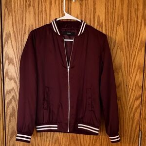 Forever 21 Burgundy Varsity Jacket
